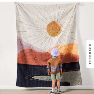 West Elm Organic Cotton Twin Quilt and sham